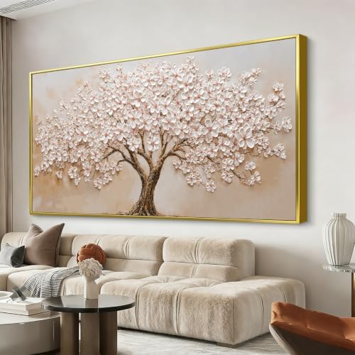Gold Frame Tree Wall Art Decor 29"x59" Tree Wall Art by HXSRQFAART