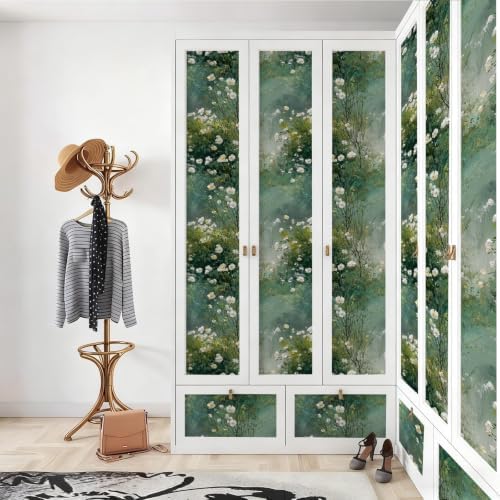 Stickorama White Wildflower Peel and Stick Wallpaper Self Adhesive 17.72" x - Image 4