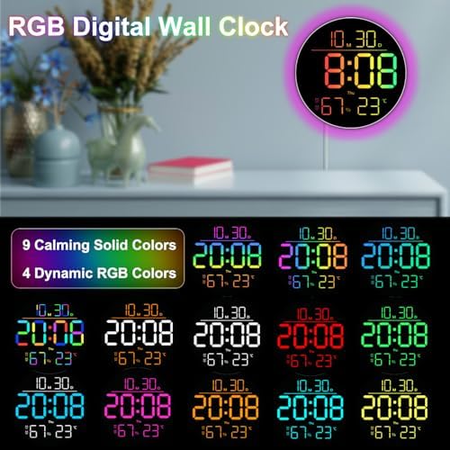 QINFIEY 10 Inch LED Wall Clock - Image 4