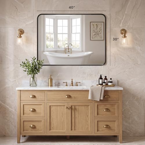 Sweetcrispy Bathroom Wall Mirror, 40x30 Inch Mirror - Image 2