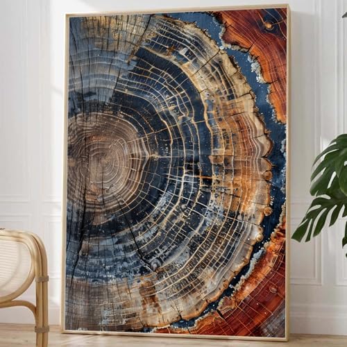 Tree Ring Wall Art Framed, Modern Nature Decor - Image 2