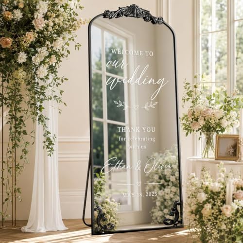Easly 21"x 64" Arched Full Length Mirror, Freestanding Floor Mirror - Image 2