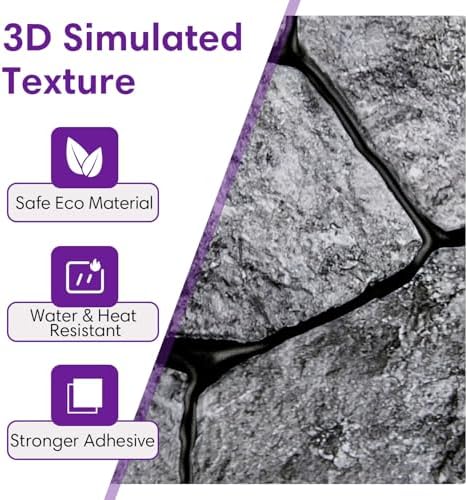 3D Faux Stone Wall Panels Peel and Stick, Designed - Image 3