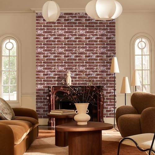 3D Peel and Stick Faux Brick Wall Panels 15.7" x 11.8" 10-Pack - Image 3