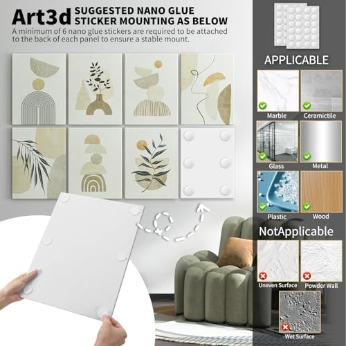 Art3d Acoustic Wall Panels, 48 x 32 in Set - Image 6