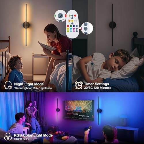 KARTOOSH Battery Operated Wall Sconces Set of Two Wireless Wall Lights - Image 7