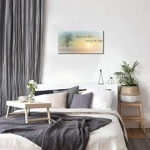 Lasdel Canvas Wall Art of Misty Sunset & Tree Plant Picture - Image 7