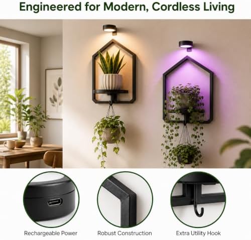 2 Pack Wall Mounted Plant Shelf - Image 5