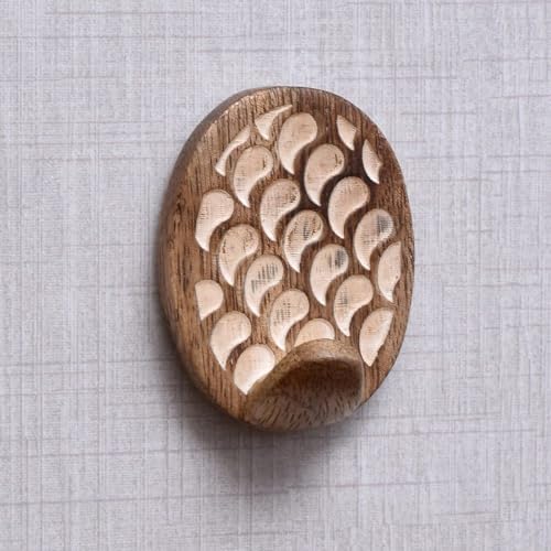 Indian Shelf 24 Piece Wooden Adhesive Wall Hooks by IndianShelf