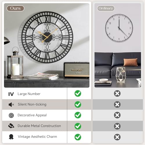 20" Large Wall Clock, Big Clock - Image 5