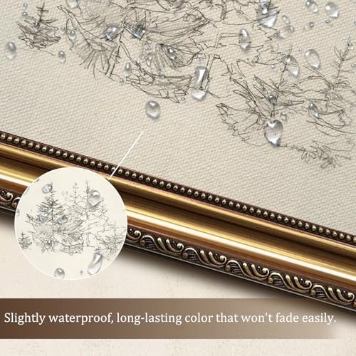 uniro Vintage Gold Framed Wall Art, Vintage Christmas Canvas Art Prints Painting - Image 3