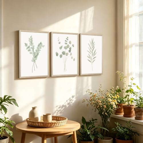 Sage Green Botanical Wall Art Deor Eucalyptus Leaf Pictures Plant Prints - Image 6