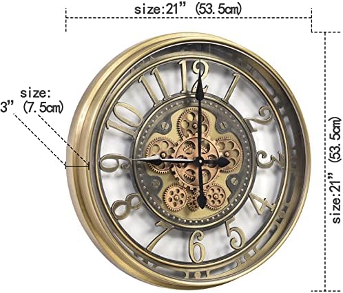 INFINITY TIME 21" Moving Gear Wall Clocks - Image 6