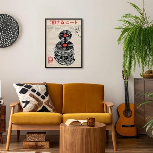 Japanese Vintage Music Poster Retro Newspaper Aesthetic Wall Art Melting Vinyl - Image 6