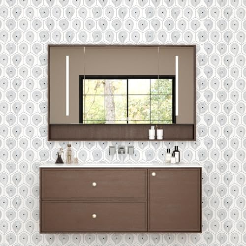 Hopepak Modern Peel and Stick Wallpaper 17.3"×197" Geometric Contact Paper - Image 4