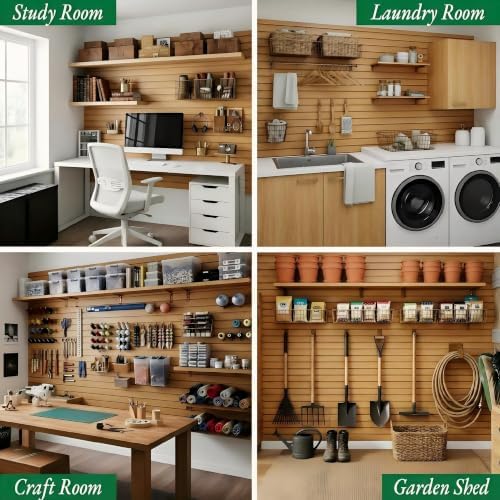 Slat Wall Paneling 4x2 ft Garage Organizer Storage Systems, Heavy Duty PVC - Image 7