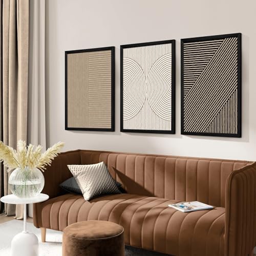 Boho Modern Wall Art Pictures Neutral Abstract Canvas Wall Decor Minimalist - Image 6