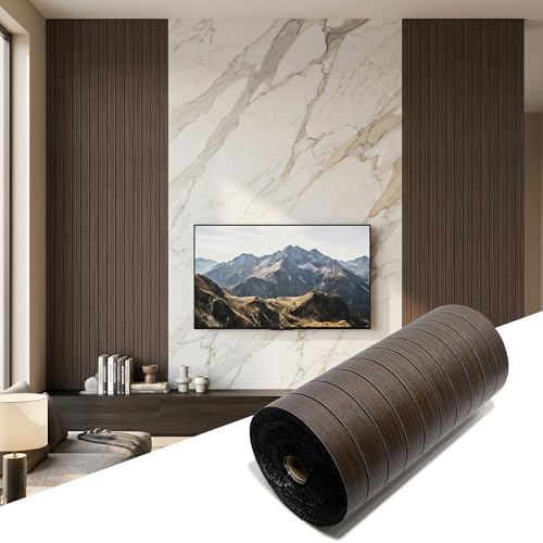 Peel and Stick Faux Wood Slat Wall Panels, 3D Wood Grain Wallpaper by premiumqualitypeelandsticktile