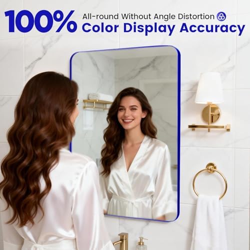 18" x 24" Blue Bathroom Mirrors - Image 3