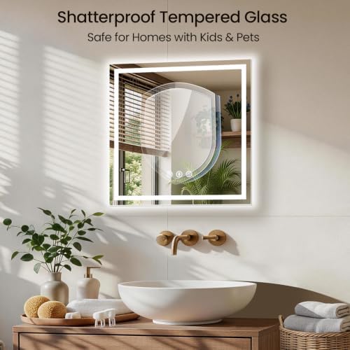 30"x30" LED Bathroom Mirror - Image 5
