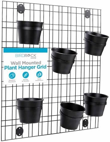 BIRDROCK HOME 6 Pot Garden Wall Grid by BIRDROCKHOME