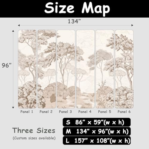 Toolhom-Beige Forest Peel and Stick Wallpaper Woodland Landscape - Image 4