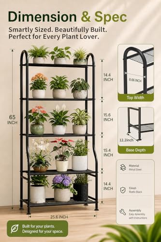 5-Tier Metal Plant Stand - Image 2