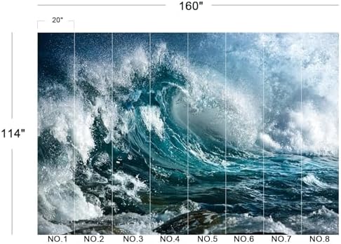 Majestic Crashing Blue Ocean Wave Wallpaper Peel Stick - Image 5
