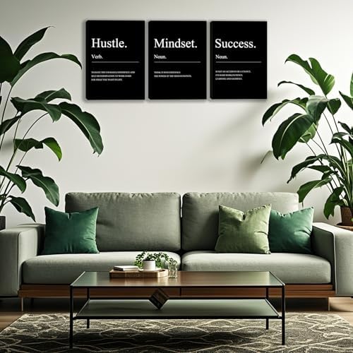 3 Panel Print Canvas Wall Art Motivational Office Wall Decor Painting - Image 4