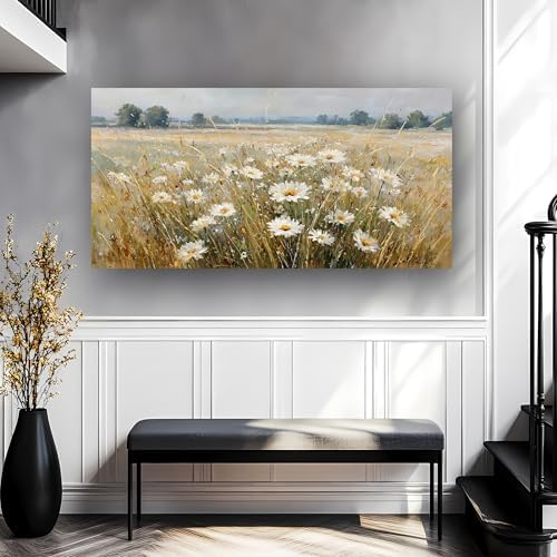 Abstract White Flower Landscape Picture Canvas Art Hanging Living Room Dining - Image 6