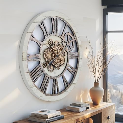 ImprovingLife The Gears Clock 36'' Inch Real Moving Gear Wall Clock Vintage - Image 3