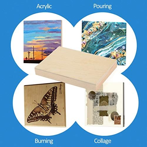 Falling in Art 4 Pack 4x6’’ Unfinished Birch Wood Panels Kit - Image 2