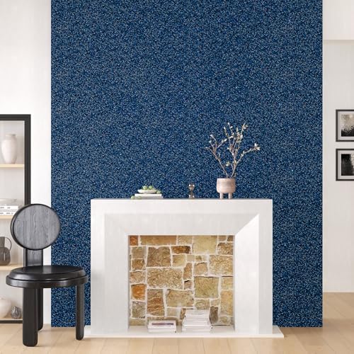Black Blue Glitter Wallpaper Stick and Peel Sparkle Glitter Contact Paper - Image 4