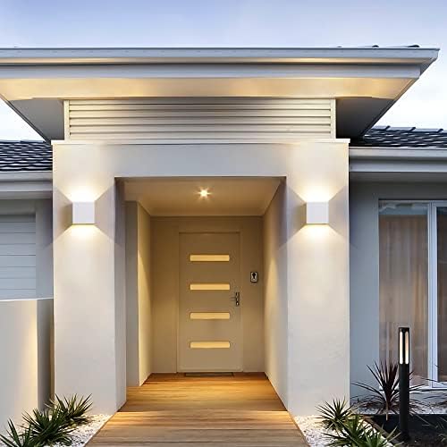 Mille Lucciole 12W 2Pack Outdoor Wall Lights Exterior/Interior, LED White - Image 2
