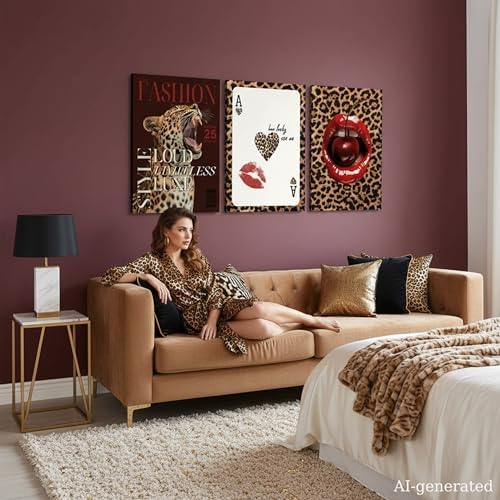 FTHMTN 3pcs Trendy Cheetah Wall Art - Image 6