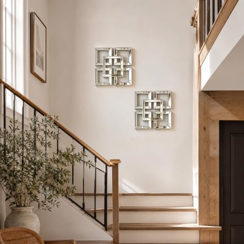 Square Decorative Wall Mirror 12 x 12 Inch, Modern Wall Mounted Accent Mirror - Image 6