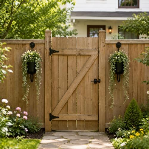 3 Pack Wall Mounted Plant Holders, Metal Hanging Planters & Wall Plant Decor - Image 6