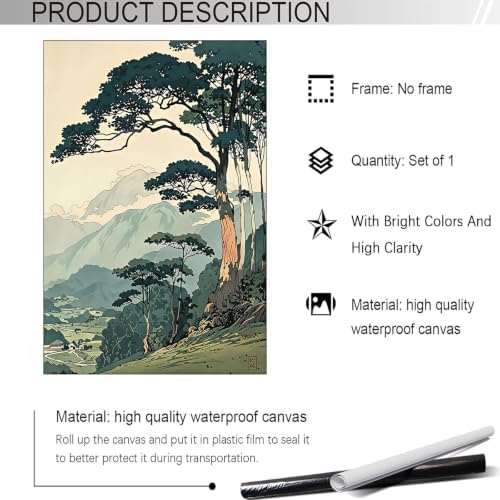 Unframed Pine Mountain Landscape Canvas Wall Art 12x16in - Image 3