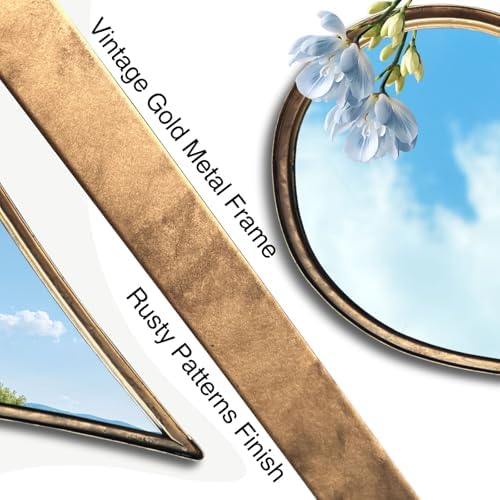BAODANFU Decorative Mirrors Wall Mounted Mirror Teardrop Shape Metal Frame - Image 4