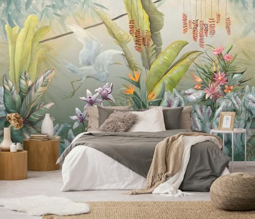 Toolhom Hand-Painted Colorful Leaves wall Mural by Toolhom