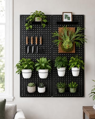 Bamworld Wall Plant Shelf Wall Mounted Plant Stand Plant Holder Pegboard by Bamworld