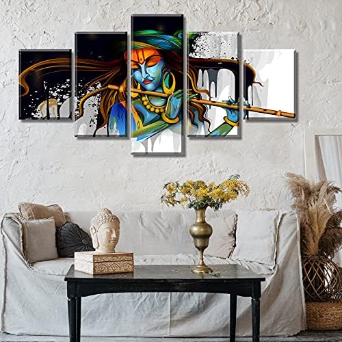 DJSYLIFE Hindu God Krishna Canvas Wall Art - Image 5
