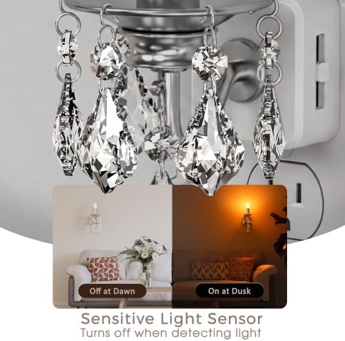 Briignite Chandelier Night Lights Plug into Wall, Dusk to Dawn Sensor - Image 3