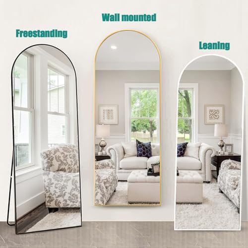 57"x20" Arched Full Length Mirror, Full Floor Mirror - Image 6