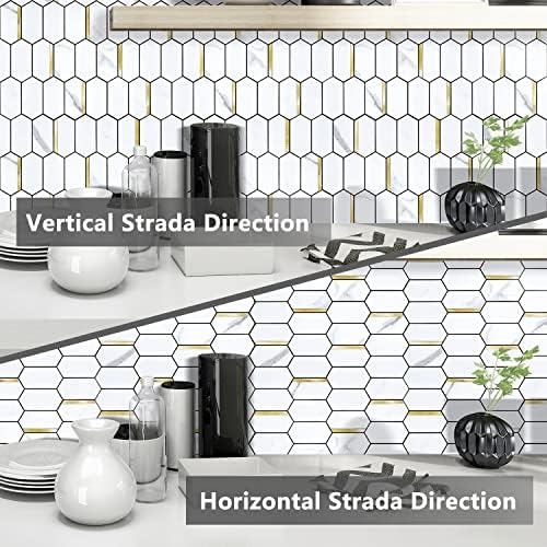 Vamos Tile Long Hexagon Peel and Stick Backsplash Tile - Image 4