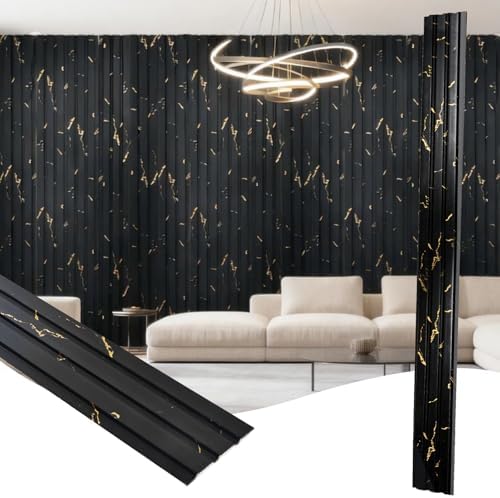 16 Pack Faux Marble Slat Wall Panels by Unknown