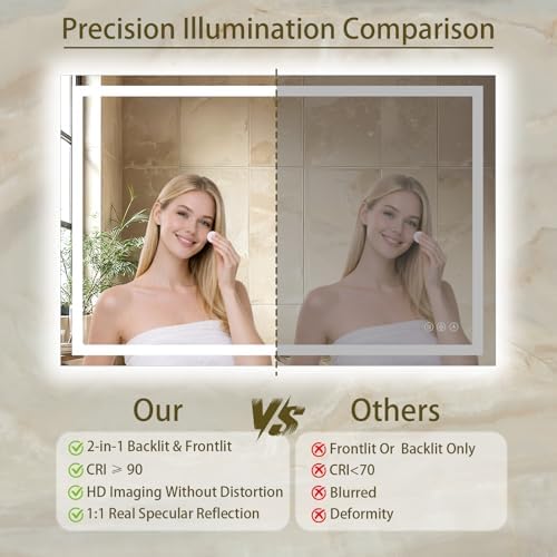32"x48" LED Bathroom Mirror - Image 3