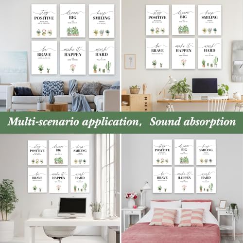 Coume 6 Pack Sound Absorbing Wall Art 12" x 16" Panels, Plant Style - Image 6