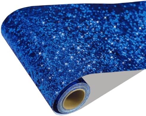 CRE8TIVE Chunky Glitter Wallpaper Border Peel and Stick Blue Wallpaper by CRE8TIVE