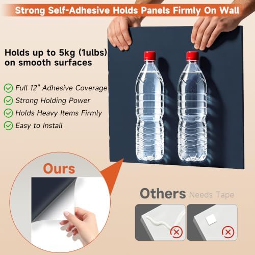Self Adhesive Acoustic Panels, 12 Pack Sound Absorbing Panels - Image 5